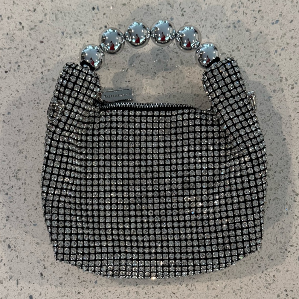 Rhinestone Silver Crystal Party Bag